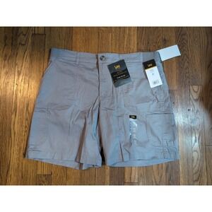 NWT Lee‎ Petite Flex-To-Go Bermuda Shorts Gray Relaxed Mid Rise Sz 16P 112314844